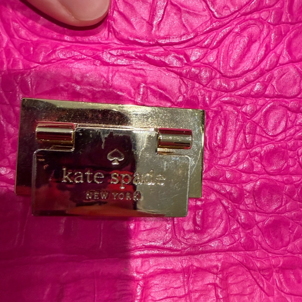 Hot pink Kate Spade Croc Satchel with Shoulder strap - Picture 11 of 15